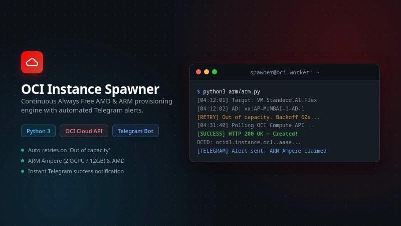 OCI Instance Spawner Project Preview